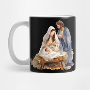 Watercolor Nativity Scene Mug